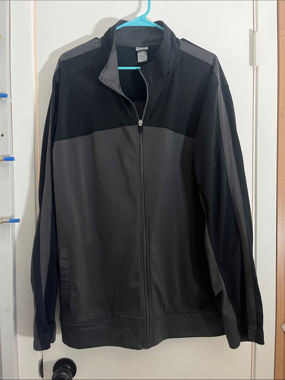 Champion Men's Black and Gray Lightweight Zip Jacket